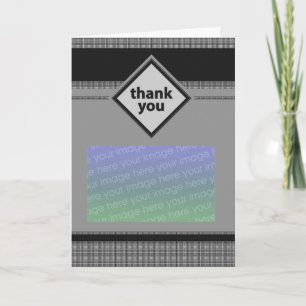de plaid dankt u fotokaart bedankkaart