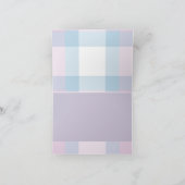 De plaid-Gele RubberEend van de pastelkleur Bedankkaart (Binnen)