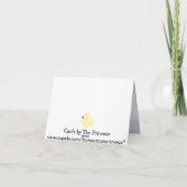 De plaid-Gele RubberEend van de pastelkleur Bedankkaart (Achterkant)