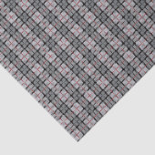 De Plaid van het pixel in Grijs met Rode Streep Tissuepapier (Detail)