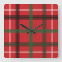 De plaid van Kerstmis Vierkante Klok