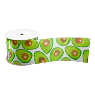 De plakkenwaterverf van de avocado lint