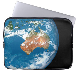 De planeet Aarde toont wolken boven Australië. Laptop Sleeve