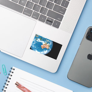 De planeet Aarde toont wolken boven Australië. Sticker