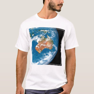 De planeet Aarde toont wolken boven Australië. T-shirt