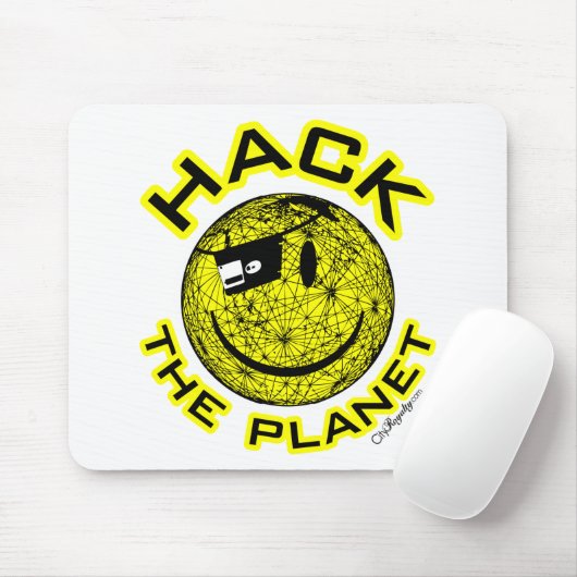 De planeet hacken muismat (Met muis)
