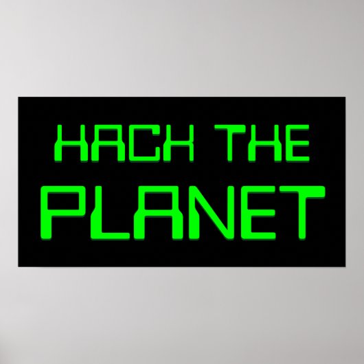 de planeet hacken poster (Voorkant)