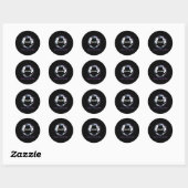 De planeet hacken ronde sticker (Vel)