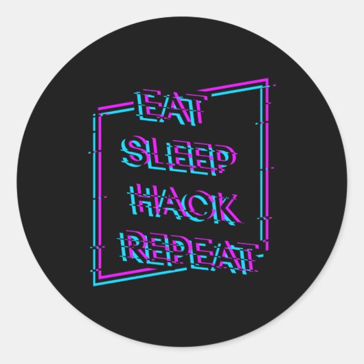 De planeet hacken ronde sticker (Voorkant)
