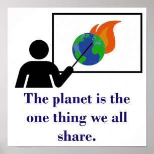 De planeet is het enige wat - de klimaatsveranderi poster