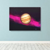 De planeet Jupiter Canvas Afdruk (Insitu (Houten vloer))