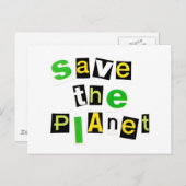 De planeet opslaan briefkaart (Voorkant / Achterkant)