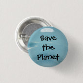De planeet opslaan ronde button 3,2 cm (Voorkant /achterkant)