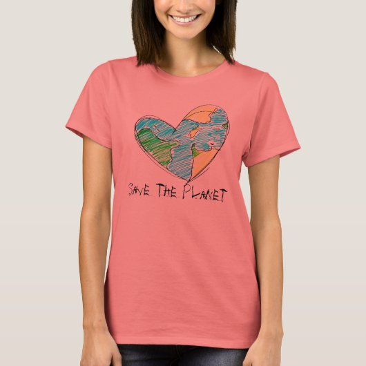 De planeet opslaan t-shirt (Voorkant)