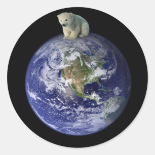 De planeet ronde sticker