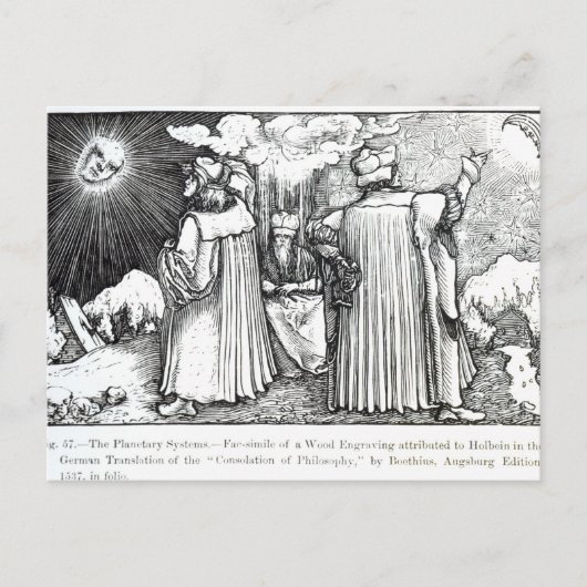 De planetaire systemen briefkaart (Voorkant)