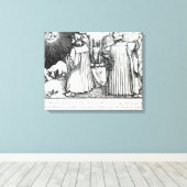 De planetaire systemen canvas afdruk (Insitu (Houten vloer))