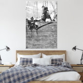 De plank uitlaten canvas afdruk (Insitu (Slaapkamer))