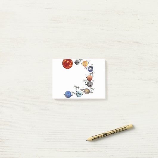 DE PLANTEN IN ONS SOLAIRE SYSTEEM POST-IT® NOTES (Op bureau)