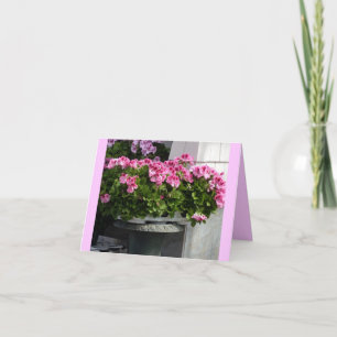 De Planter van geraniums Kaart