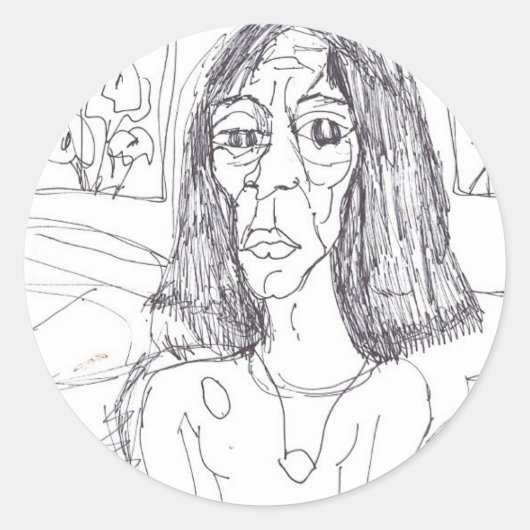 De plastic moeder ronde sticker (Voorkant)