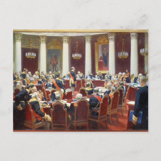 De plechtige zitting van de Staatsraad Briefkaart (Voorkant)