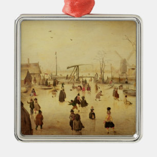 De pleidooien van de winter metalen ornament