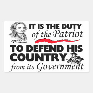 De plicht van de patriot! rechthoekige sticker