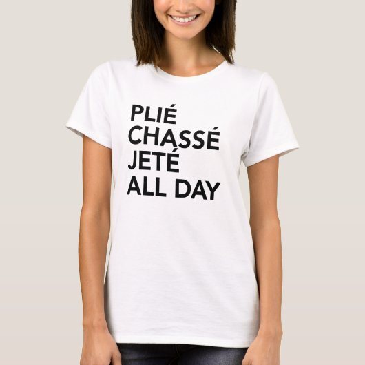 de plie de chasse de jete T-shirt de ballet toute (Devant)