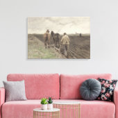 De ploegenboer Anton Mauve Canvas Afdruk (Insitu (Woonkamer))