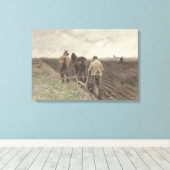 De ploegenboer Anton Mauve Canvas Afdruk (Insitu (Houten vloer))