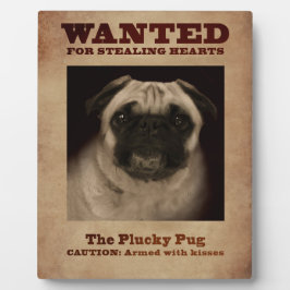 De Plucky Pug Plaque Fotoplaat