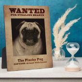 De Plucky Pug Plaque Fotoplaat (Zijkant)