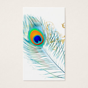 De PLUIM van de PAUW van PixDezines+FILIGREE/DIY Visitekaartje