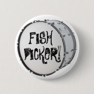 DE PLUKKER VAN VISSEN! RONDE BUTTON 5,7 CM
