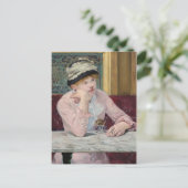 De plum door Manet Impressionist Painting Briefkaart (Staand voorkant)