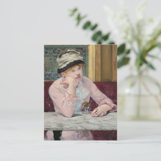 De plum door Manet Impressionist Painting Briefkaart (Staand voorkant)