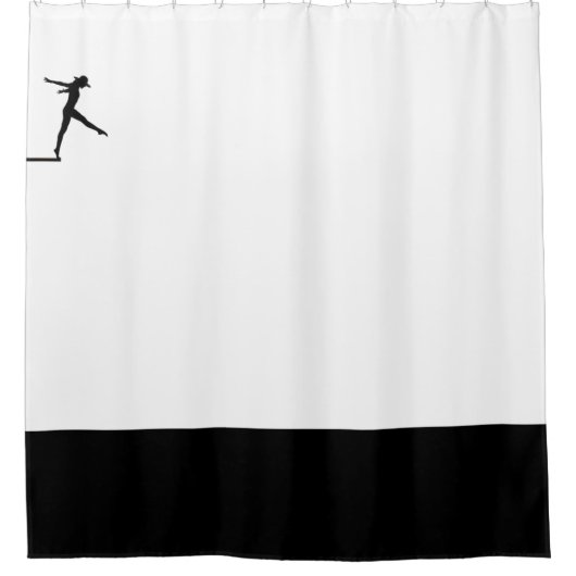 De Plunge - duiker op het dek Douchegordijn (Voorkant)