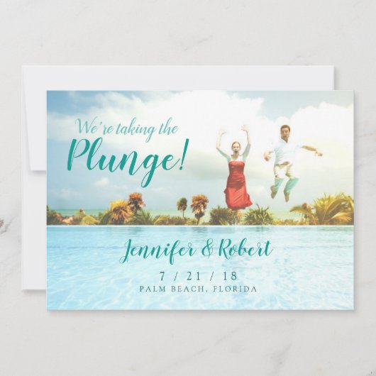 De Plunge Summer Fun nemen sparen de Datum Save The Date (Voorkant)