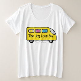 De Plus-grootte Joy Love Bus Logo T-Shirt