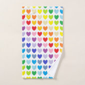 De plus larges coeurs d'arc-en-ciel de spectre (Serviette à main)