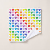 De plus larges coeurs d'arc-en-ciel de spectre (Gant de toilette)