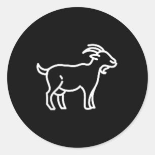 De Pocket Patch Badge Apparel Co. Geit Animal Bad Ronde Sticker