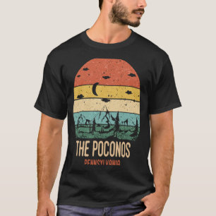 De Poconos Pennsylvania Mountains Wandelen Vintage T-shirt