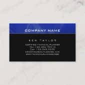 De pointe bleu de carte de visite abstrait (Dos)