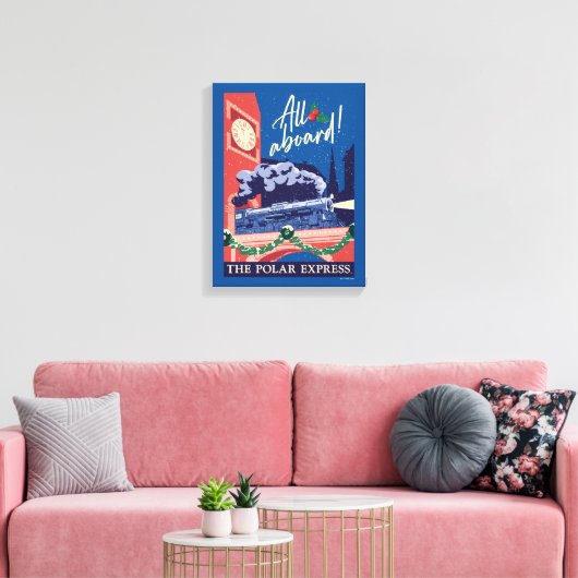De Polar Express - Alles aan boord! Canvas Afdruk (Insitu (Woonkamer))