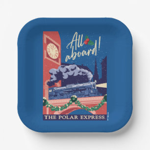 De Polar Express - Alles aan boord! Papieren Bordje