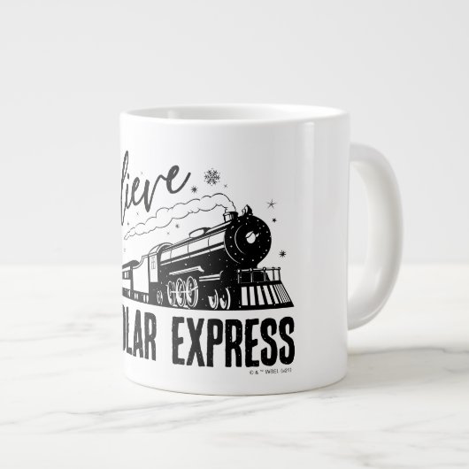 De Polar Express - Geloof |  grafisch Extra Grote Beker (Voorkant rechts)