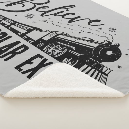 De Polar Express - Geloof | grafisch Sherpa Deken (3/4)