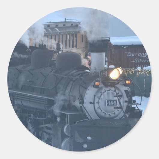 De Polar Express-motor Ronde Sticker (Voorkant)